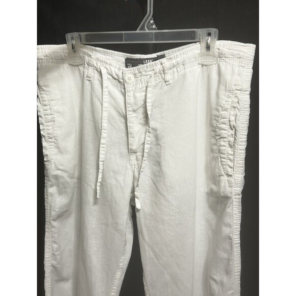 L.O.G.G & H+M Mens 33 Cotton Linen Drawstring Vacation Beach Relax Pants - Picture 8 of 11